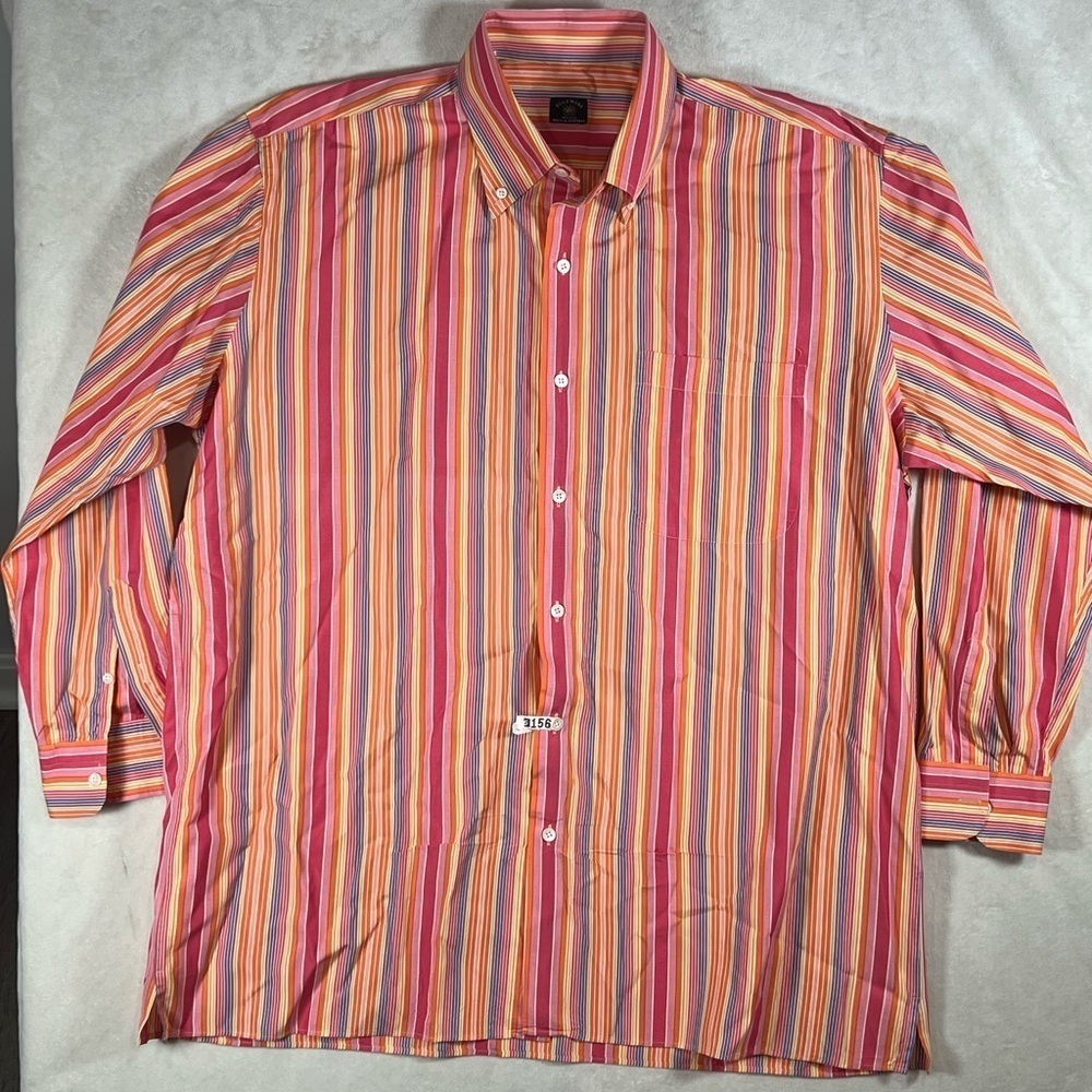 Maus & Hoffman Solemare XL Striped Button Down Shirt - Multicolor Summer Beach